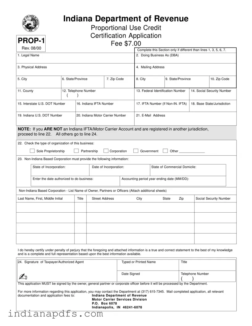 Blank Indiana Prop 1 PDF Template