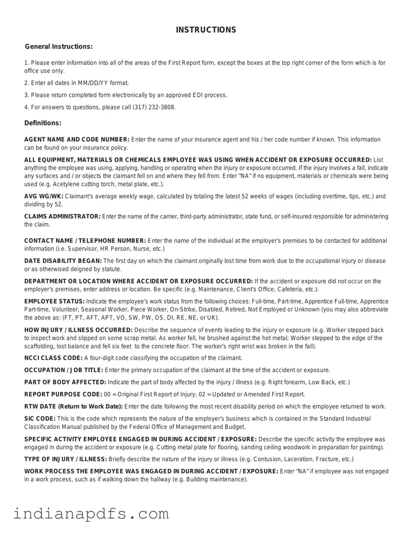 Blank Indiana State 34401 PDF Template
