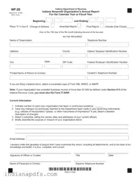 Blank Indiana Np 20 PDF Template
