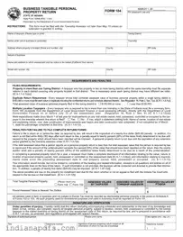 Blank Indiana State 104 PDF Template