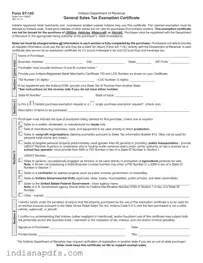 Blank St 105 Indiana PDF Template